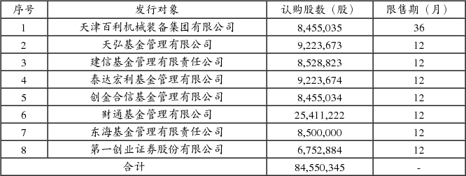天津百利特精电气股份有限公司非公开发行股票