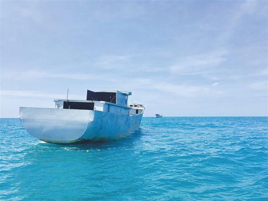 采用高效环保钢质船体打造而成的人工渔礁。