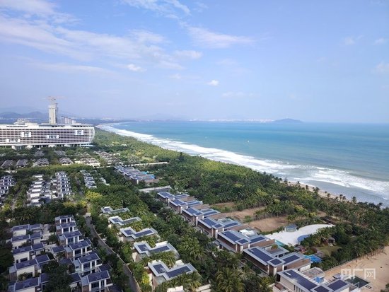 俯瞰三亚海棠湾（海棠区委宣传部供图）