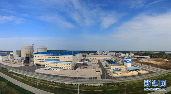 海南核电一期工程。新华网发