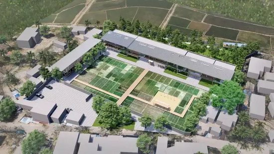 ●七叉小学改造项目鸟瞰效果图 / 图片由un- studio提供
