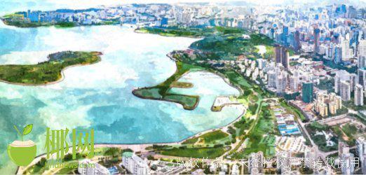 在海口湾至海甸溪南北两岸建设滨海滨江漫步道、跑步道、骑行道