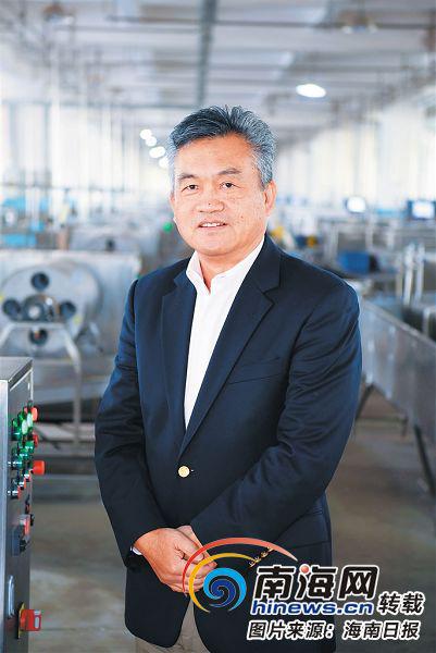 海南立昇净水科技实业有限公司董事长陈良刚。本报记者王凯摄