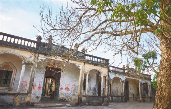 文昌铺前镇美宝村有100多户人家,其中村子外围的几栋老宅是归国华侨回乡修建的,南洋风格特色突出。