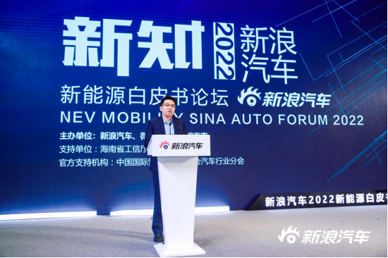 海南省工信厅新能源汽车发展与监察处副处长王维发表讲话