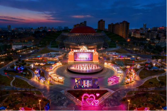 活动现场AI效果图，由东方市商务局提供