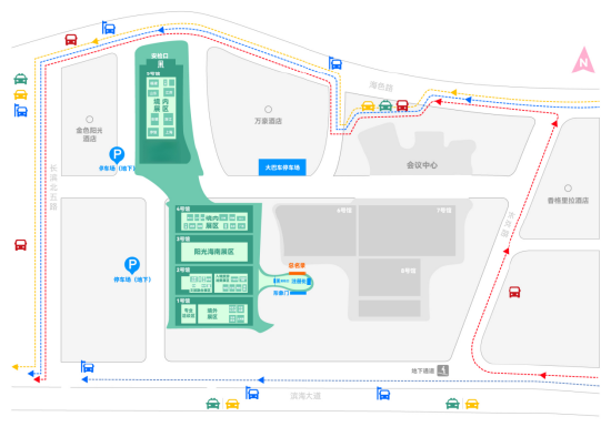 旅交会会场点位分布图。