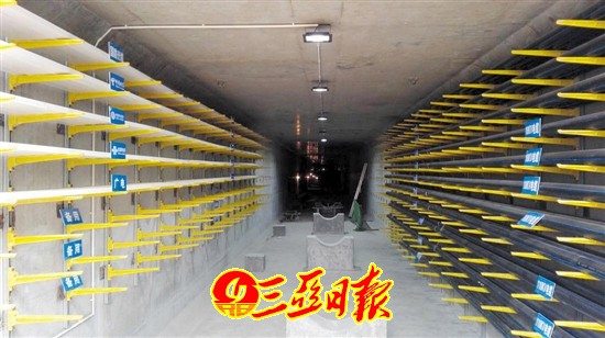 三亚市地下综合管廊工程海棠湾示范段。本报记者邓铭瑶摄