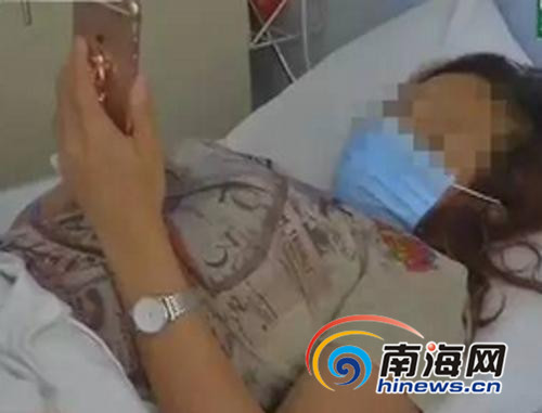 卓女士在医院接受治疗记者石祖波翻拍