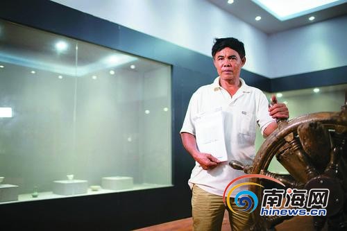 琼海老船长、“南海航道更路经”代表性传承人王书保。海南日报记者宋国强摄