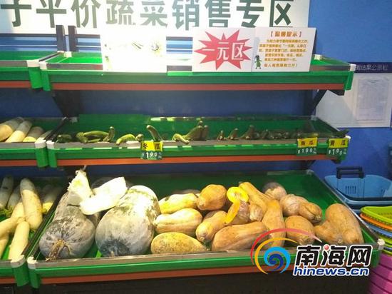 “一元菜”销售专区 南海网见习记者李思良 摄