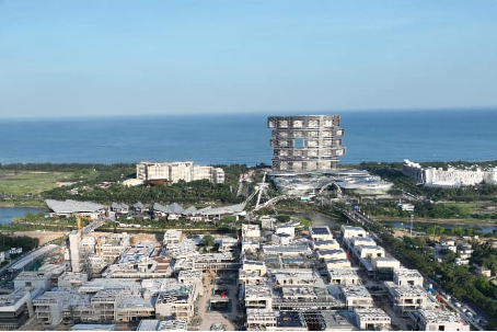 免税城一期、二期和三期航拍全景图