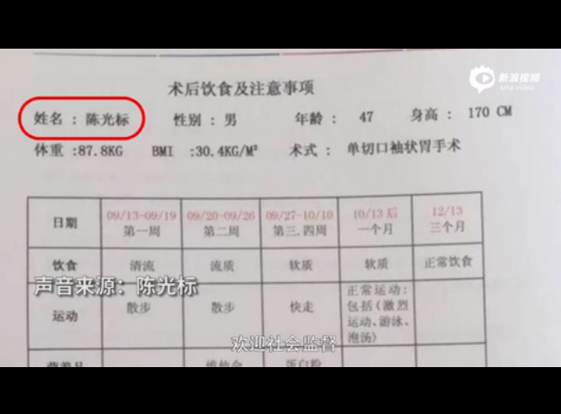 陳光標回應(yīng)切胃減肥:身上沒有一顆米粒大的疤痕