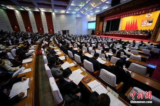 资料图：2019年1月9日，中国人民政治协商会议第十一届西藏自治区委员会第二次会议在拉萨开幕。中新社记者 何蓬磊 摄