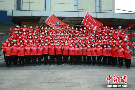 劉凱所在的援鄂醫(yī)療隊(duì)于4月1日從武漢撤離 受訪者供圖