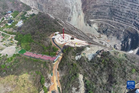 3月10日拍摄的黄石国家矿山公园（无人机照片）。新华社记者 潘志伟 摄