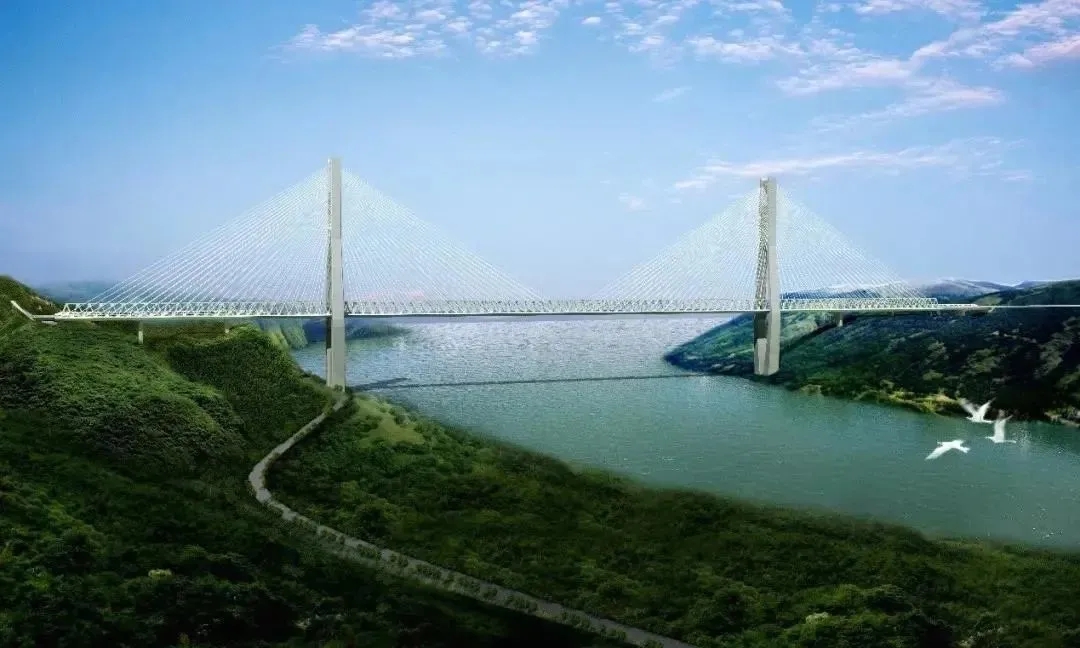 汉江特大桥跨汉江位置