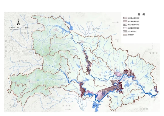 湖北省水安全底线图（蓄滞洪区）