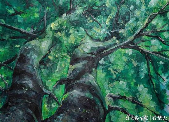 毕业|华科现“扫地僧”保安 业余油画作艳惊校园学子