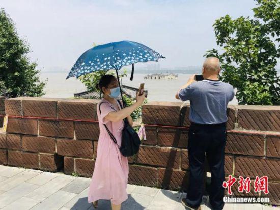 游客前來拍照打卡 馬芙蓉 攝
