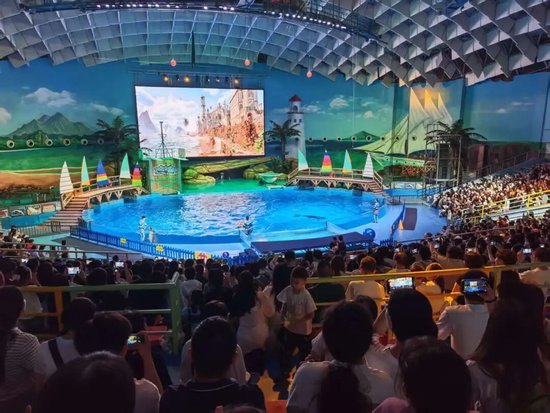 ⊙双节期间,海合安武汉极地海洋度假区推出 “国潮奇遇季” 主题活动,为游客奉上一场奇趣双节盛宴