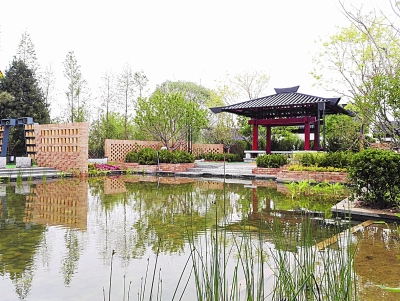 在唐山世園會亮相的武漢園實(shí)景。