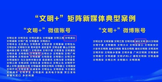 湖北4个文明账号上榜