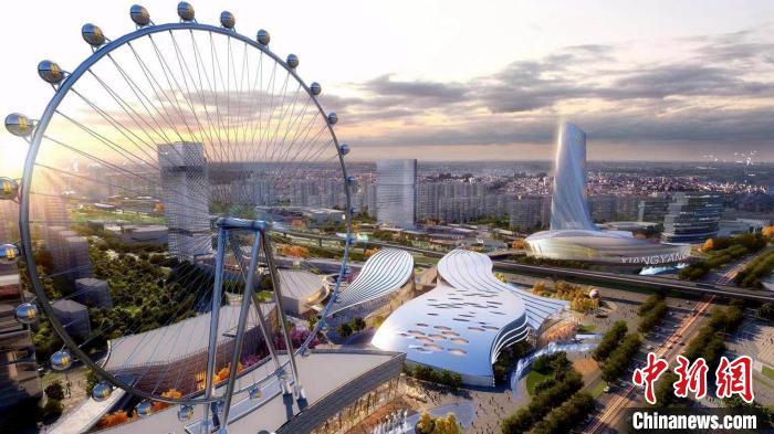 汉江（襄阳）生态城文商旅项目超级摩天轮（效果图） 湖北交投襄阳公司提供