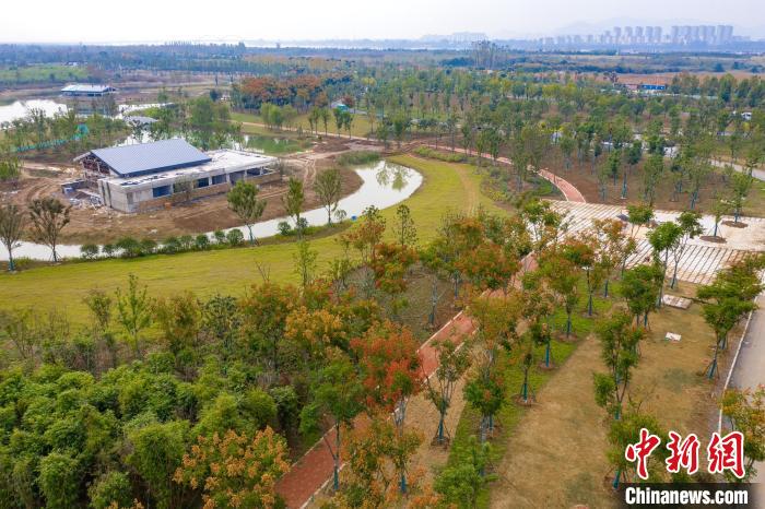 襄阳市鱼梁洲中央生态公园汉水文化珠链区一角 杨东 摄