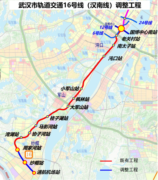 16号线二期线路走向图（蓝色示意段）