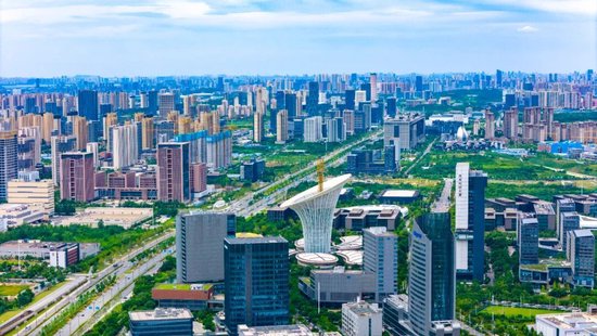 俯瞰坐落在光谷科创大走廊沿线的武汉未来科技城。（湖北日报全媒记者 魏铼&nbsp;摄）