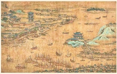 圖為武漢博物館館藏《江漢攬勝圖》