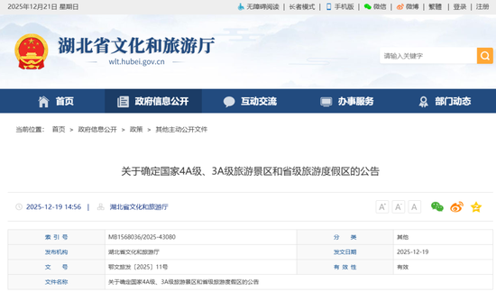 國家4A級旅游景區(qū)，湖北+21