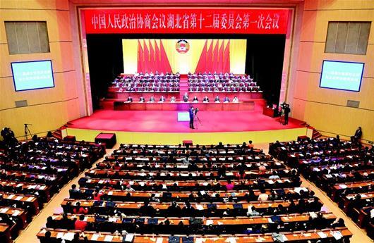 湖北省政协十二届一次会议闭幕