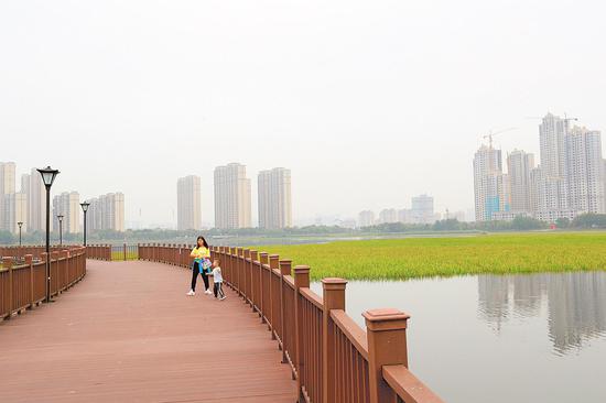 图为杨春湖秋色。 (通讯员 谭建中 摄)