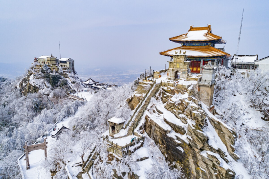 木兰山赏雪景