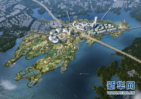 图为方案鸟瞰图