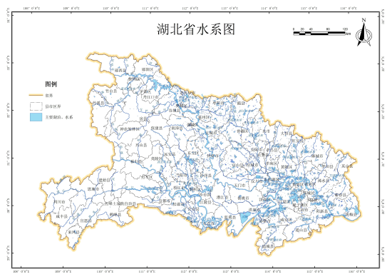 湖北省水系图