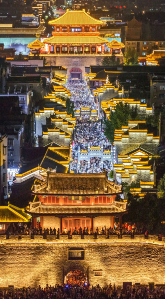 9月12日拍摄的襄阳古城夜景。杨东 摄