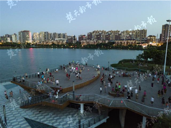 武昌南湖邊荒地變身公園 成為夏夜納涼好去處(圖2)