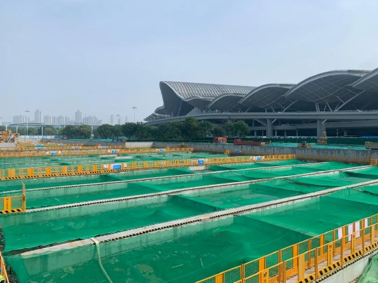 19号线武汉站附近施工现场