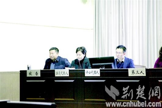 图为:被告负责人出庭应诉
