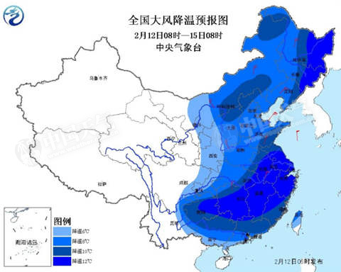 全國大風(fēng)降溫預(yù)報圖