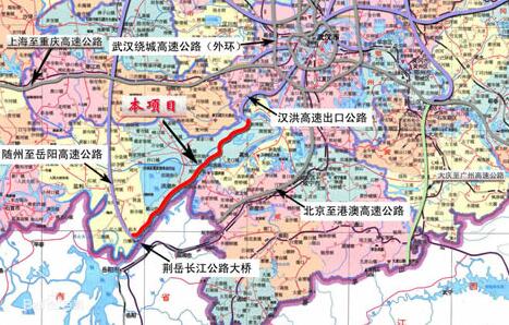 洪监高速公路地理位置示意图​