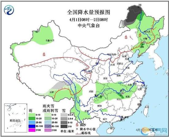 降水量預(yù)報(bào)圖
