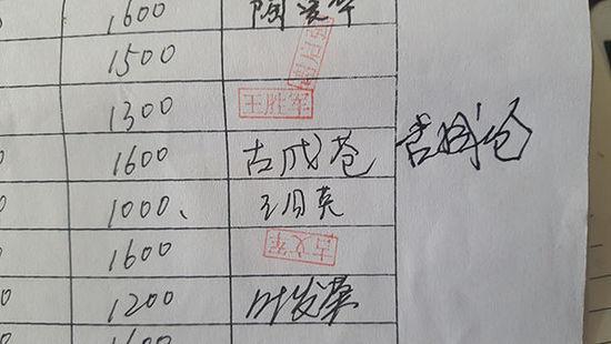 村民古成仓的签名栏上，签的是“古成苍”，旁边是古成仓自己的签名