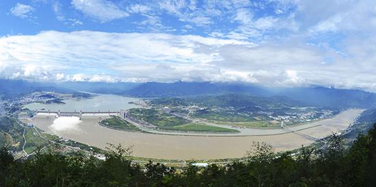 三峽大壩景區(qū)全景圖。防控小洪水，會占據(jù)三峽大量庫容。視覺中國 資料