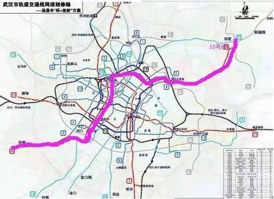 武汉将新建14条地铁 详细路线曝光