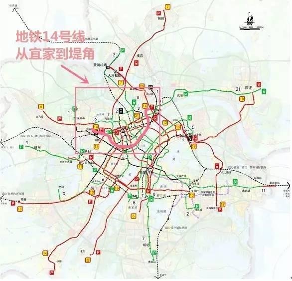 武汉将新建14条地铁 详细路线曝光(组图)