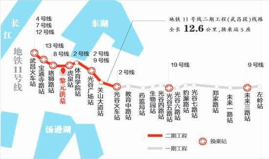 武汉将新建14条地铁 详细路线曝光